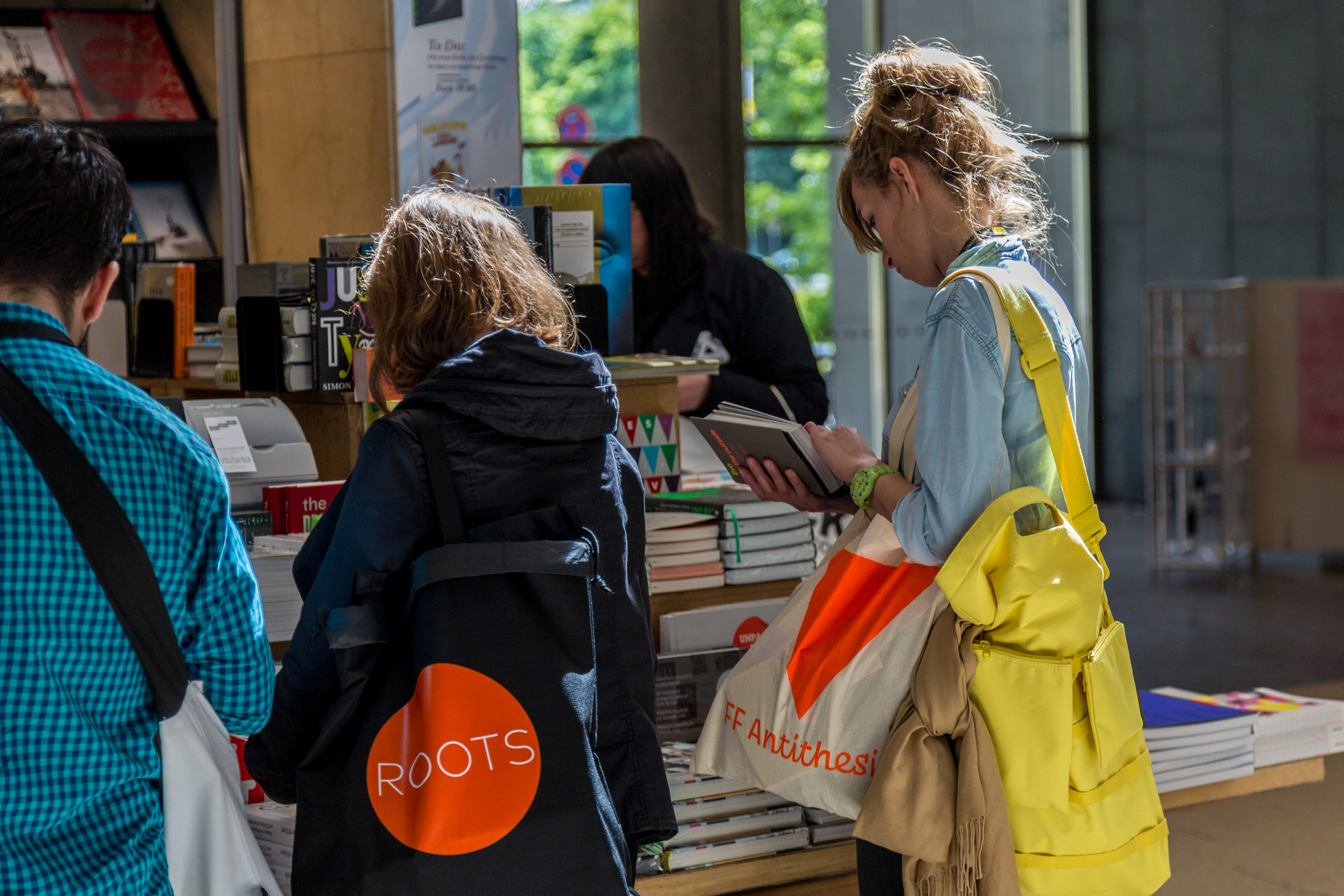 FF Antithesis tote bags at TYPO Berlin